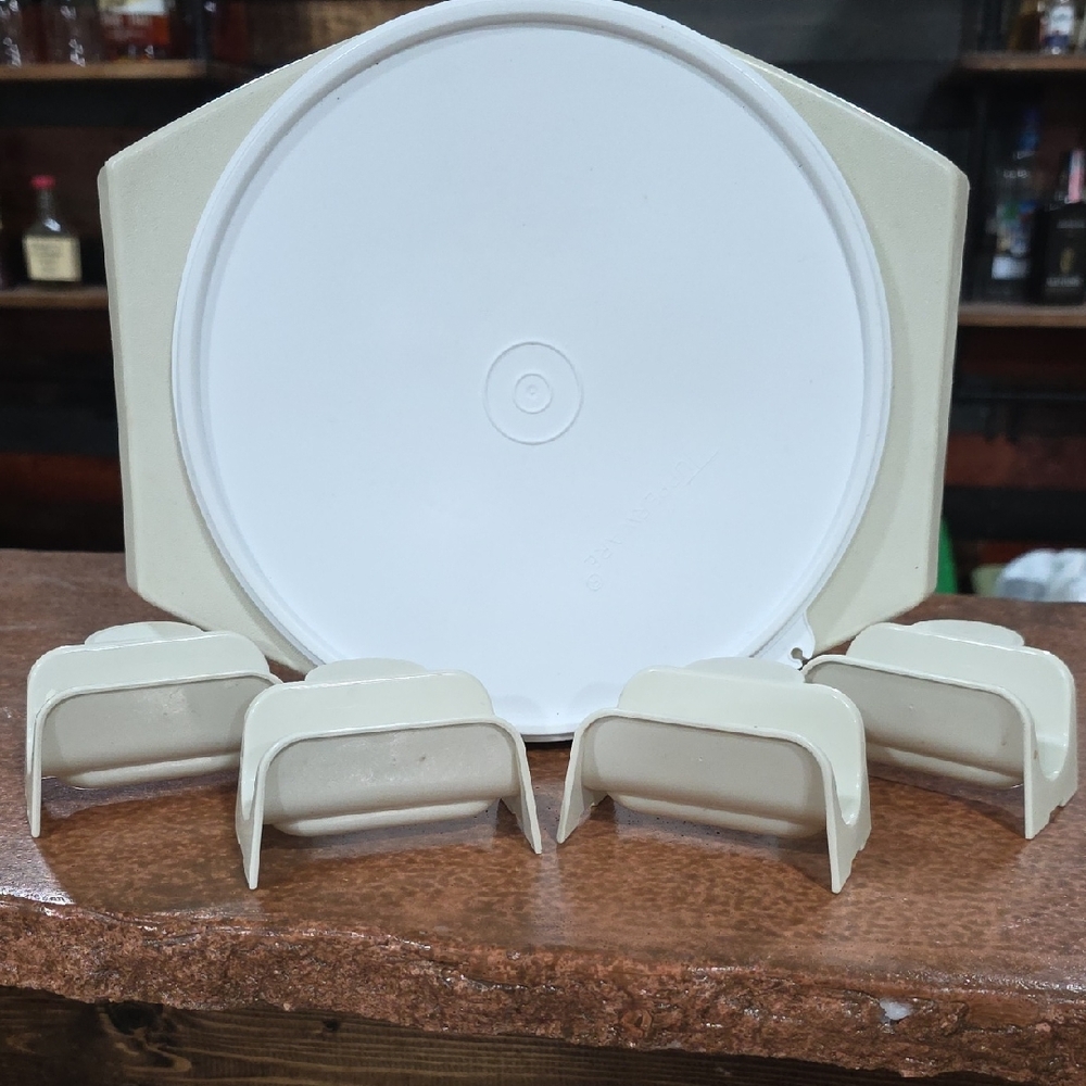 🌮 Tupperware Taco Party Set Vintage – Tortilla Keeper + Holders! 🌮